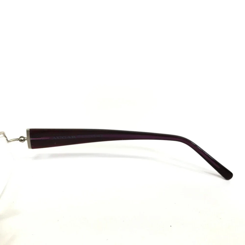 Augar Eyeglasses Frames FP 162 BLANC Red Purple Silver 22KT GP Plated 52-18-130